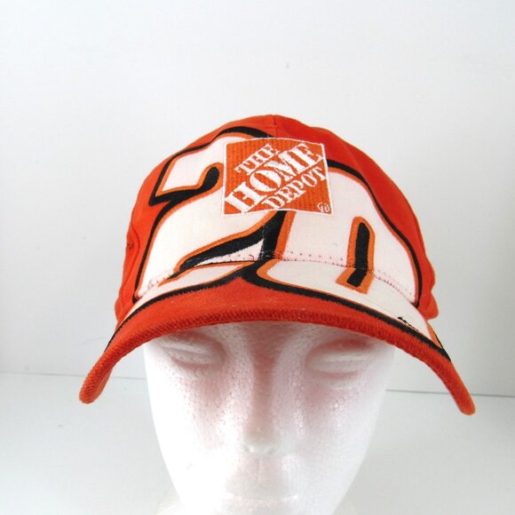 The Home Depot #20 Nascar Joe Gibbs Racing Men's Orange Adj Snapback Cap Hat - Picture 2 of 10